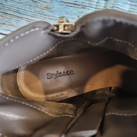 STYLE & CO Dual Zipper Ankle Boots Sz 7 - Picture 5 of 5